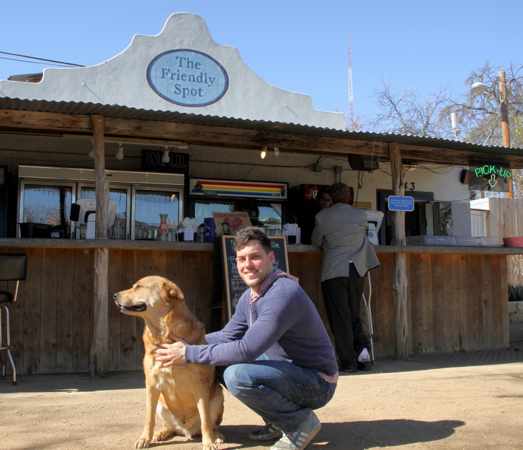 Bruno poses with one of his favorite bartenders at The Friendly Spot Ice House, the location for The Cannoli Fund's 2013 Medal Art Unveiling Party.